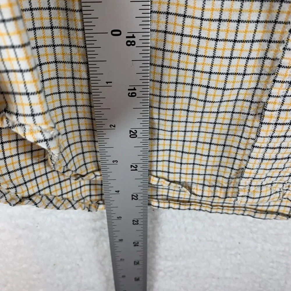 Ralph Lauren Boys‎ Long Sleeve Yellow Blue Check Oxford Shirt Size M 6481